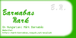 barnabas mark business card