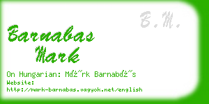 barnabas mark business card